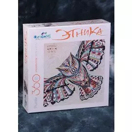 Пазл Оригами, 360 эл., 47,5*47,5см., Серия Арт-терапия Этника, Сова