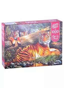 Пазл 1000 дет. Тигры, мирный отдых Cherry Pazzl 30325