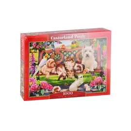 Пазл Castorland 1000 эл. 68*47см. Домашние животные в парке