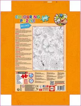 Пазл Educa 300эл 48*34см Бабочки пазл-раскраска