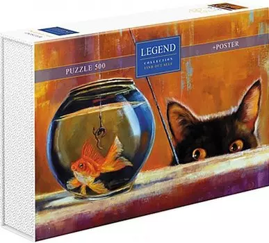 Пазл Hatber 500 "Узнай себя! №1 (Лючия Хеффернан)" в подарочной коробочке + постер, 48х33 см