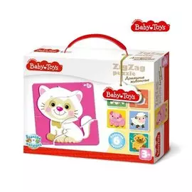Пазл MAXI BABY TOYS ЗИГЗАГ Домашние животные 18эл.