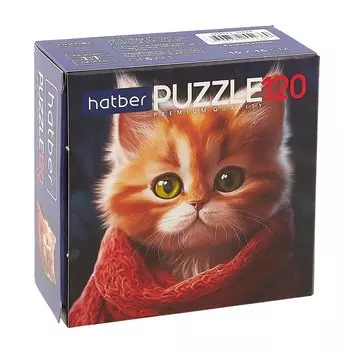 Пазл "Рыжий котик" 120 элементов 15х15 см