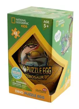 Пазл в яйце "Птерозавр", 63 детали