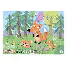 Пазл в рамке "Лисята" 21 элемент