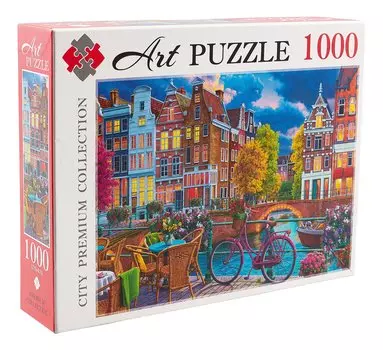 Пазлы "Ночной Амстердам", 1000 деталей, 670х470