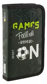 Пенал 1отд. "Футбол ON" 19*11см, молния, ламинат, 3D-лак