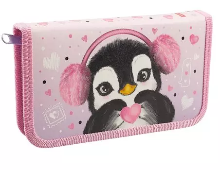 Пенал 1отд. "Пингвиненок Ми-ми" 19*11,5см, молния, мат. ламин., 3D лак, таблица умножения, инд.уп.