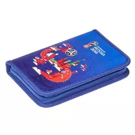 Пенал, Hatber/Хатбер 195х129мм ЧМ ПО ФУТБОЛУ 2018 1 отделение на молнии с откидной планкой