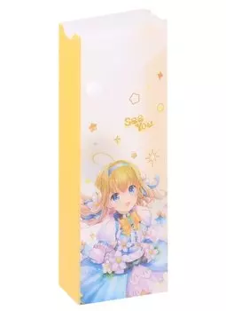 Пенал корпусный "Девушки аниме" на кнопке, ассорти