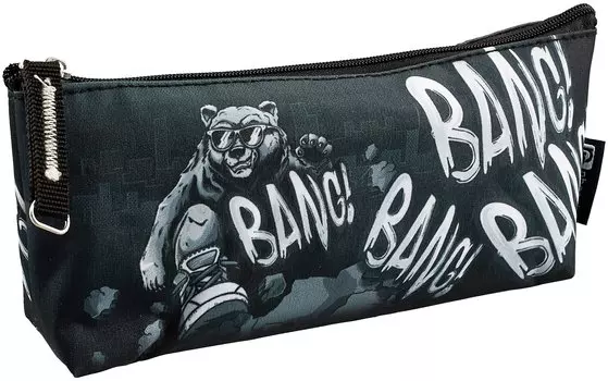 Пенал-косметичка Феникс+, "Крутой гризли", на молнии