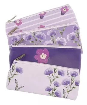 Пенал-косметичка "Lavender" плоская, с подкладом, ассорти, Yoi