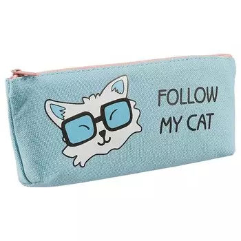 Пенал на молнии «Follow my cat», 20 х 8 см