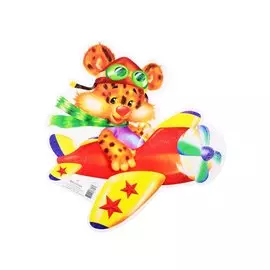 Плакат вырубной "Леопард-летчик"