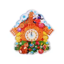 Плакат вырубной "Новогодние часики"