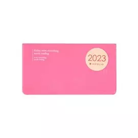 Планинг дат. 2023г. 64л "Prague" розовый, карманный, иск.кожа, интегр. переплет, тонир.блок