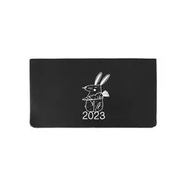 Планинг дат. 2023г. 64л "Rabbit" черный, карманный, иск.кожа, интегр. переплет, тонир.блок