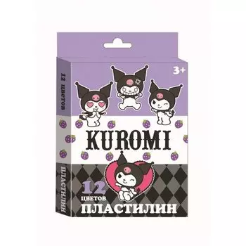 Пластилин 12цв 240гр "Kuromi" к/к, стек