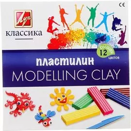 Пластилин "Классика", 12 цв.