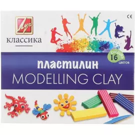 Пластилин "Классика", 16 цв.