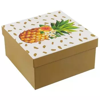 Подарочная коробка «Ананас», 15 х 15 см