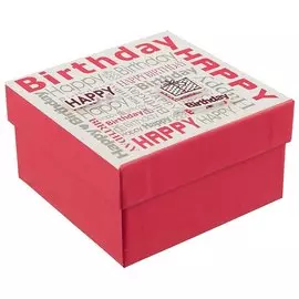 Подарочная коробка «Happy birthday», розовая, средняя