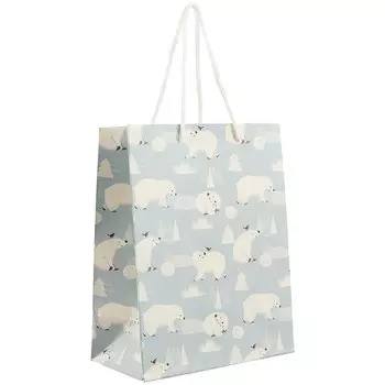 Подарочный пакет «Белые медведи», А5