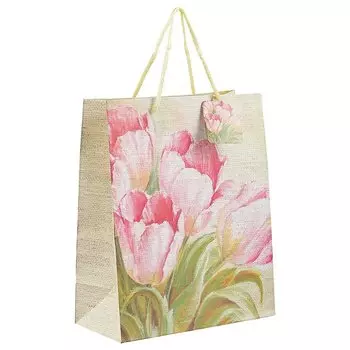 Подарочный пакет «Цветы на холсте», А4