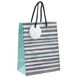 Подарочный пакет «Голубые полосы», А5