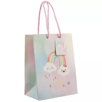 Подарочный пакет, «Rainbow narwhal», A5