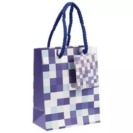 Подарочный пакет «Синяя клетка», А6