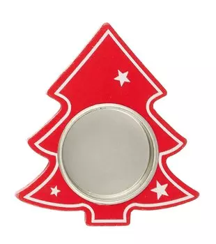 Подсвечник для чайной свечи Елочка (дерево) (ПВХ бокс) (12-6091-35)