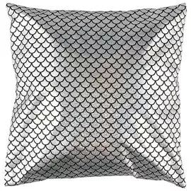 Подушка с узором Чешуя (серебро) (40х40) (текстиль)