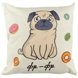 Подушка «Мопс фр-фр»