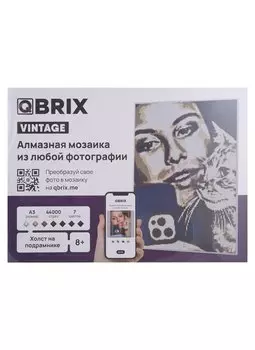 QBRIX Алмазная фото-мозаика на подрамнике VINTAGE А3