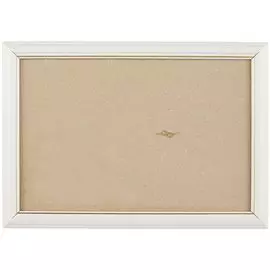 Рама со стеклом, дерево, белая с золотом, 20 х 30 см