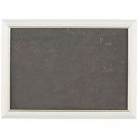 Рама со стеклом, дерево, белая с золотом, 21 х 30 см