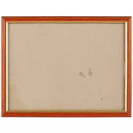 Рама со стеклом, дерево, коричневая с золотом, 18 х 24 см