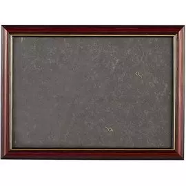 Рама со стеклом, дерево, коричневая с золотом, 21 х 30 см