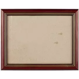 Рама со стеклом, пластик, коричневая, 18 х 24 см