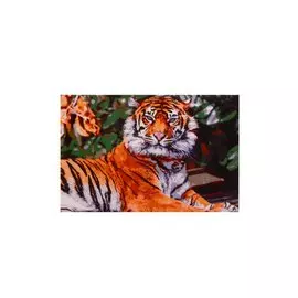 Раскраска по номерам на картоне А3 "Задумчивый тигр", 30х40 см