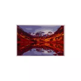 Раскраска по номерам на картоне А3 "Зеркальное озеро в горах", 30х40 см