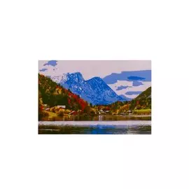 Раскраска по номерам на картоне "Домики в горах", 20х30 см