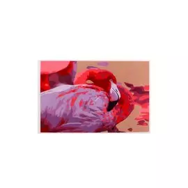 Раскраска по номерам на картоне "Красивый фламинго", 20х30 см