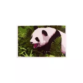 Раскраска по номерам на картоне "Милая панда", 20х30 см
