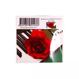 Раскраска по номерам на картоне "Прекрасная роза", 20х30 см
