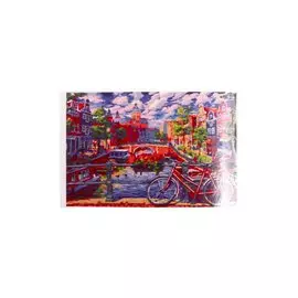 Раскраска по номерам на картоне "Прекрасный Амстердам", 20х30 см