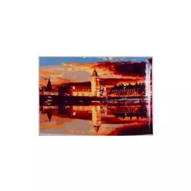 Раскраска по номерам на картоне "Вечерний Лондон", 20х30 см