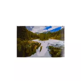 Раскраска по номерам на картоне "Водопад в лесу", 20х30 см