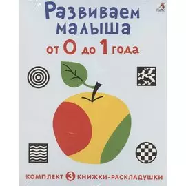 Развиваем малыша от 0 до 1 года (комплект из 3 книг-раскладушек)